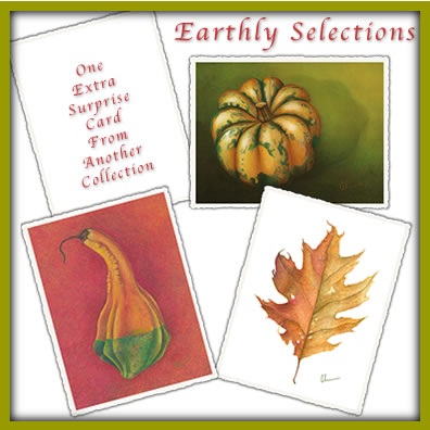 Earthly Selections includes 2 of each card and and extra surprise card from another collection