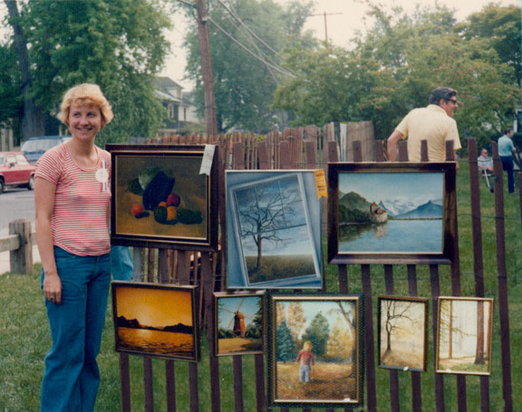 1976 Mary Ahern at the Floral Park Art League