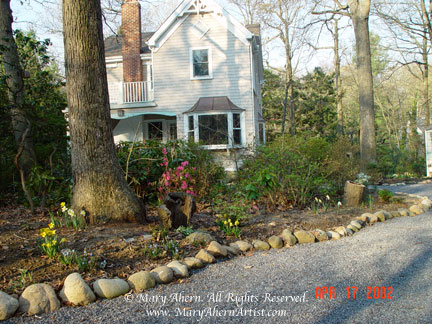 Garden Entry April 2002 of the Artist, Mary Ahern.