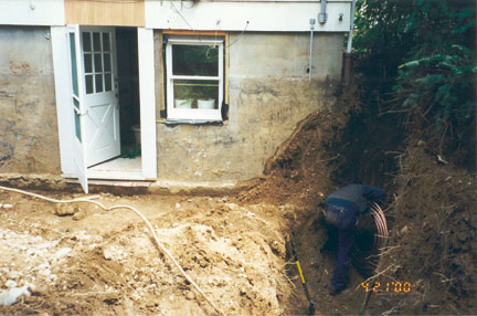 Borelli Plumbing putting in the new gas and water lines