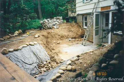 Pennsylvania river rock delivered to the project site