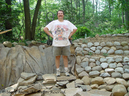 My husband Dave quit stone work after this part of the project and went back to computers.