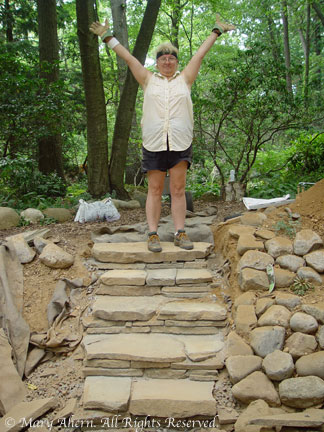 The steps are done and I'll never, ever build another set. Yippee!