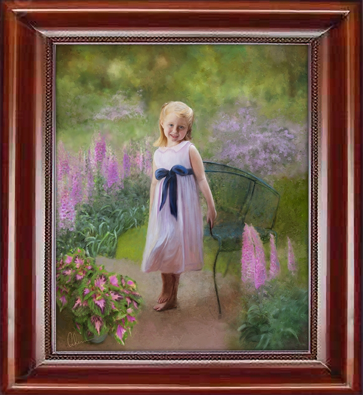 Little Girl in the Garden