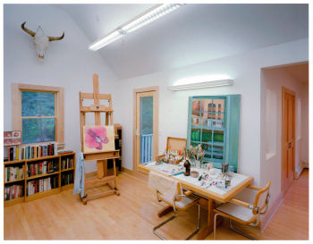 2000 My new custom built painting studio.