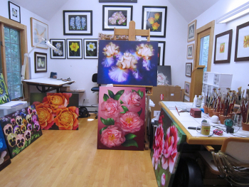 2011 Preparing for a solo art show in Huntington