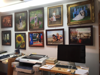 2017 My wall display of people and pet portraits.