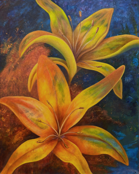 Cosmic Orange Lilies