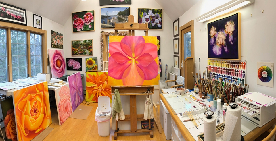 Mary Ahern\'s painting studio