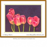 Tulips on Purple